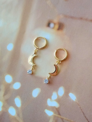 Moon And Cristal Earrings (sd1684)