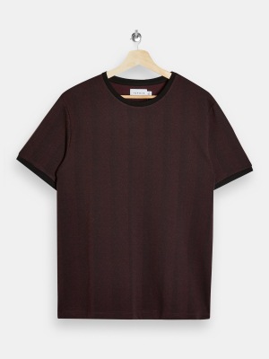 Burgundy Herringbone T-shirt