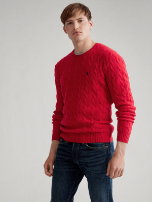 Cable-knit Wool-cashmere Sweater