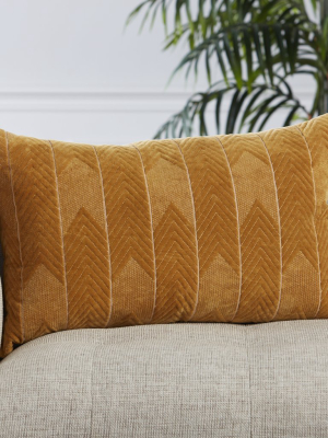 Bourdelle Chevron Pillow In Beige