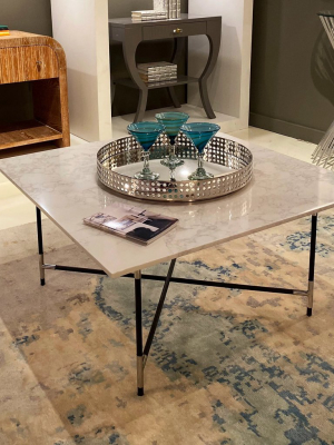 Zelda Coffee Table Marble And Nickel