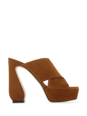 Si Rossi Crossover Platform Sandals