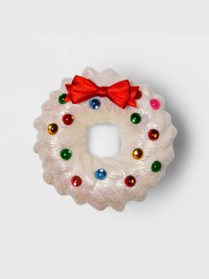 White Holiday Wreath Plug-in - Opalhouse™