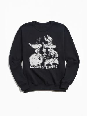 Looney Tunes Faces Crew Neck Sweatshirt