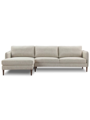 Dulce Left Sectional Sofa Twill Stone - Poly & Bark