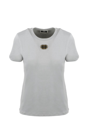 Elisabetta Franchi Logo Plaque T-shirt