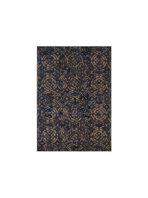 Cosmopolitan Block Print Rug - Ink