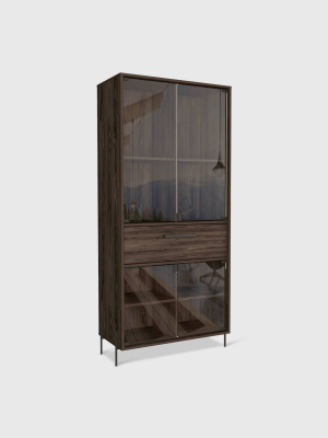 Page Pantry Cabinet Brown - Rst Brands