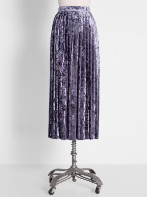 Wintertime Crush-ed Velvet Midi Skirt