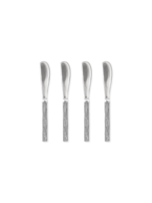 Blue Pheasant Harrison Silver Faux Bois Spreaders