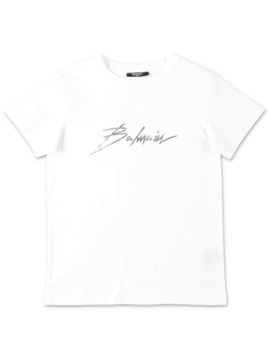 Balmain Kids Logo Signature Printed T-shirt