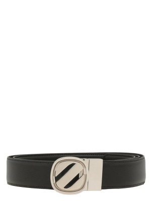 Z Zegna Logo Buckle Belt