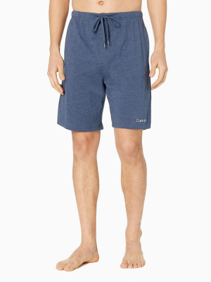 Ck Chill Heathered Logo Drawstring Lounge Shorts