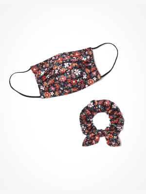 Aeo Printed Mask + Scrunchie