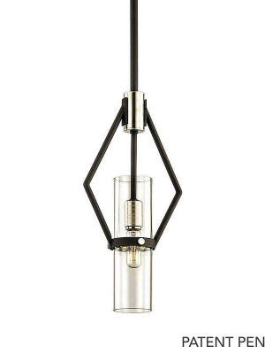 Raef 1lt Mini Pendant Black & Nickel