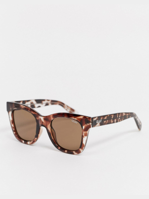 Quay Australia After Hours Oversized Square Sunglasses In Tortoise