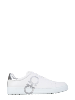 Salvatore Ferragamo Gancini Logo Printed Sneakers