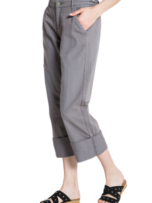 Twill Culotte - Charcoal Grey