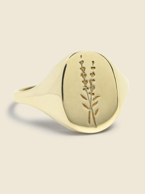 Lavender Signet Ring - Brass