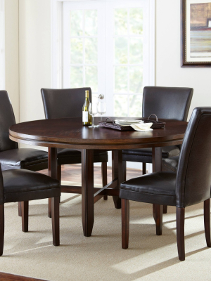 Talbot Round Dining Table Dark Oak - Steve Silver