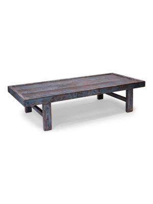 Large Wood Panel Coffee Table