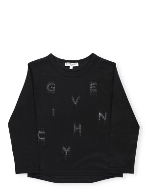 Givenchy Kids Logo Print Crewneck Sweatshirt