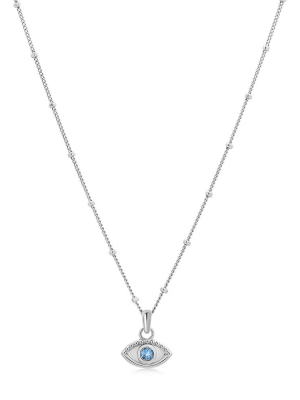 Evil Eye Necklace - Silver