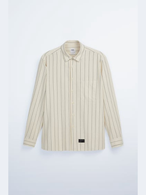 Textured Weave Striped Shirt