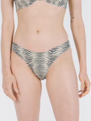 Zebra Lounge Bikini Pant - Thrift White