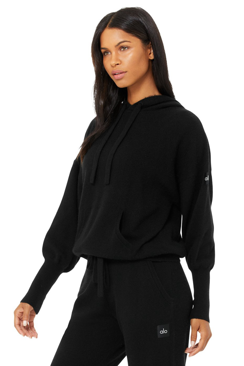 Alo Yoga Cashmere Jet Set Hoodie - Black - Autumn