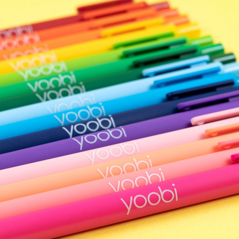 Yoobi + White Unicorn Ballpoint 2-Pack Pens
