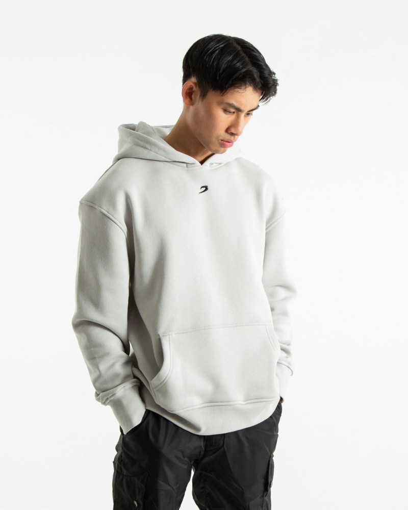 Boxraw Strike Logo Hoodie - Grey Stone - Autumn